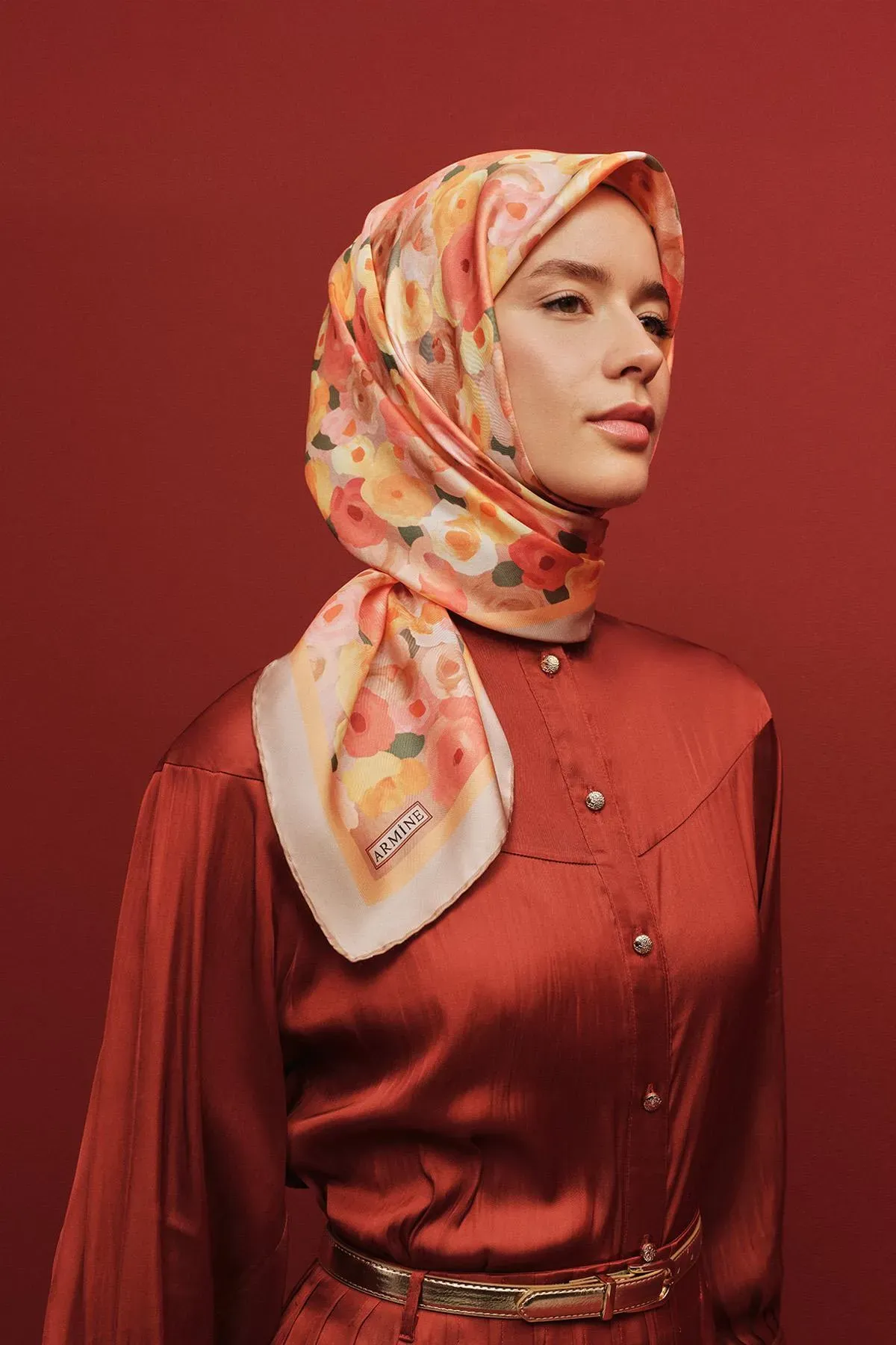 Armine Sura İpek Eşarp 9300-01
