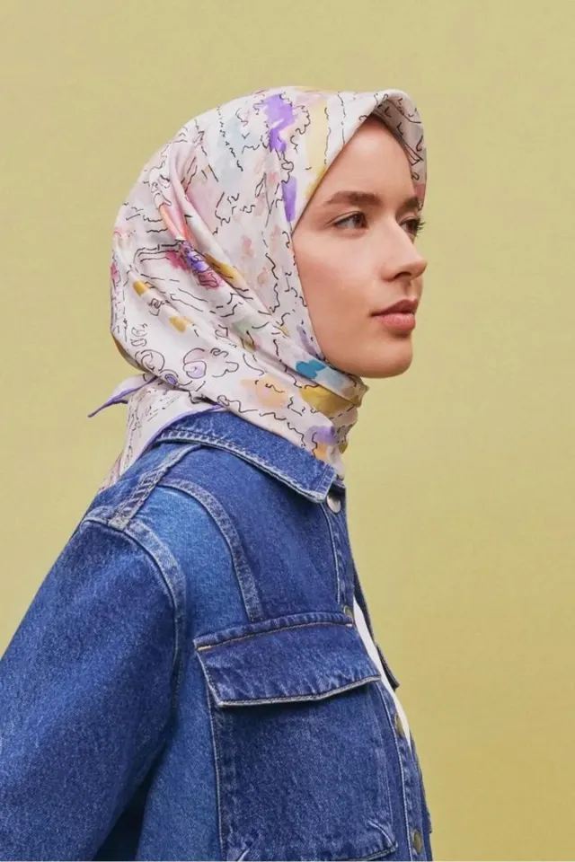 Armine Sura İpek Eşarp 9349-03