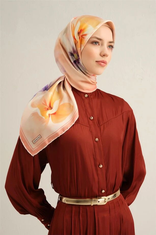 Armine Twill İpek Eşarp 9305-34