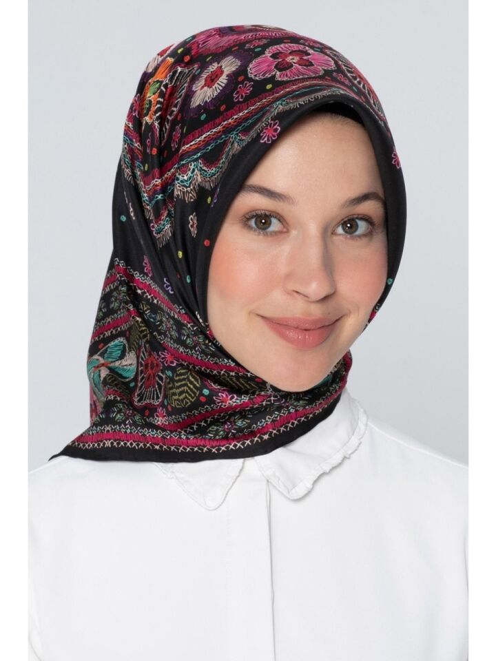 Armine Nostalji Twill İpek Eşarp 7866-09
