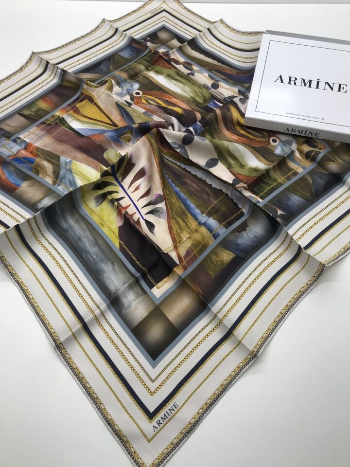 Armine Nostalji Twill İpek Eşarp 8319-35