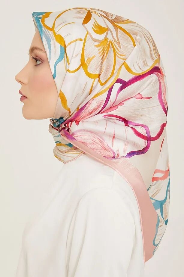 Armine Nostalji Twill İpek Eşarp 9110-08