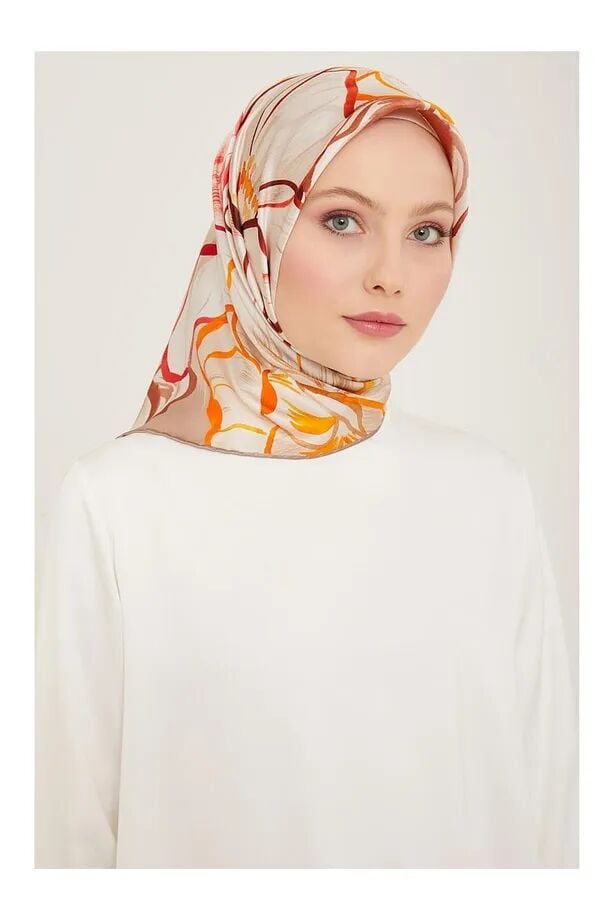 Armine Nostalji Twill İpek Eşarp 9110-07