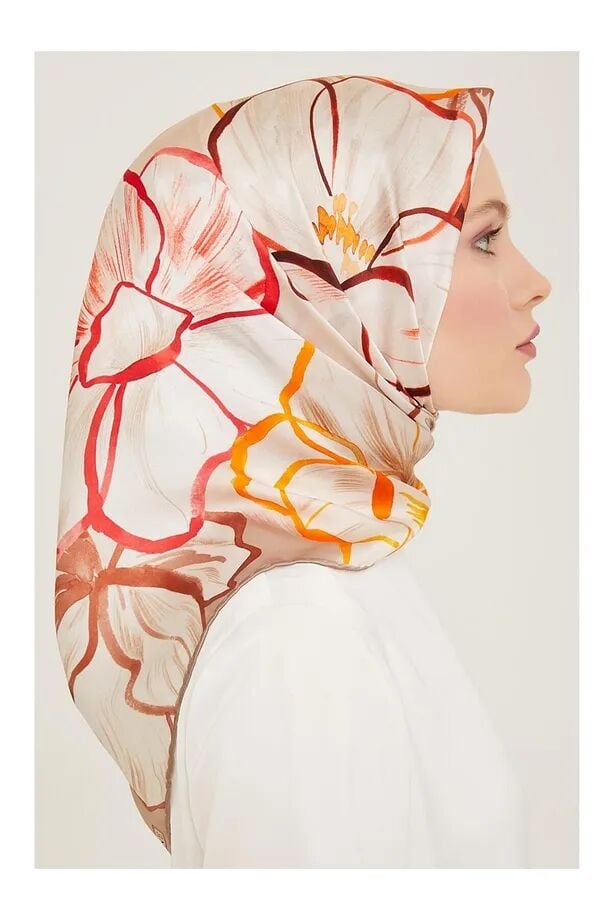 Armine Nostalji Twill İpek Eşarp 9110-07