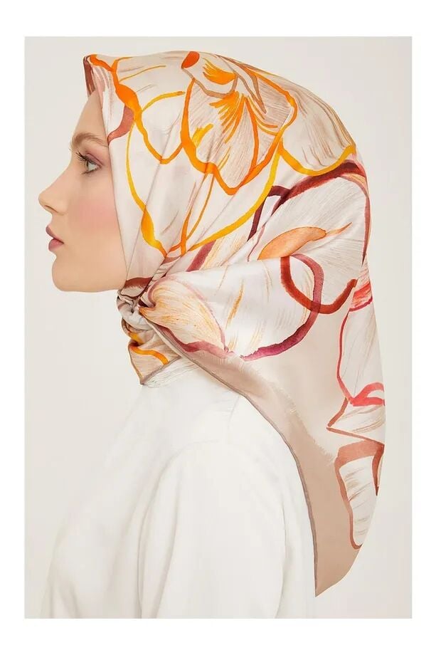 Armine Nostalji Twill İpek Eşarp 9110-07