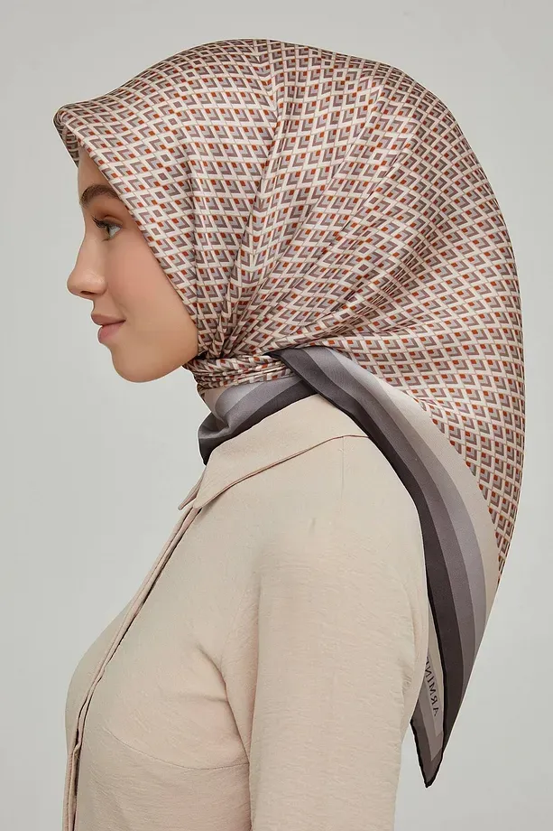 Armine Nostalji Twill İpek Eşarp 8634-35