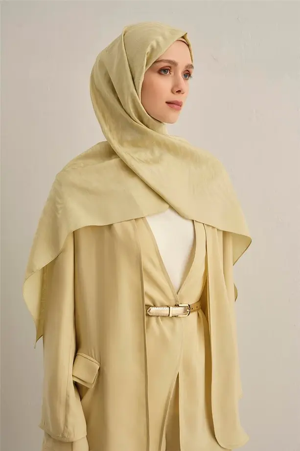 Armine Pamora Zebra Desen Şal 1 Sarı 51