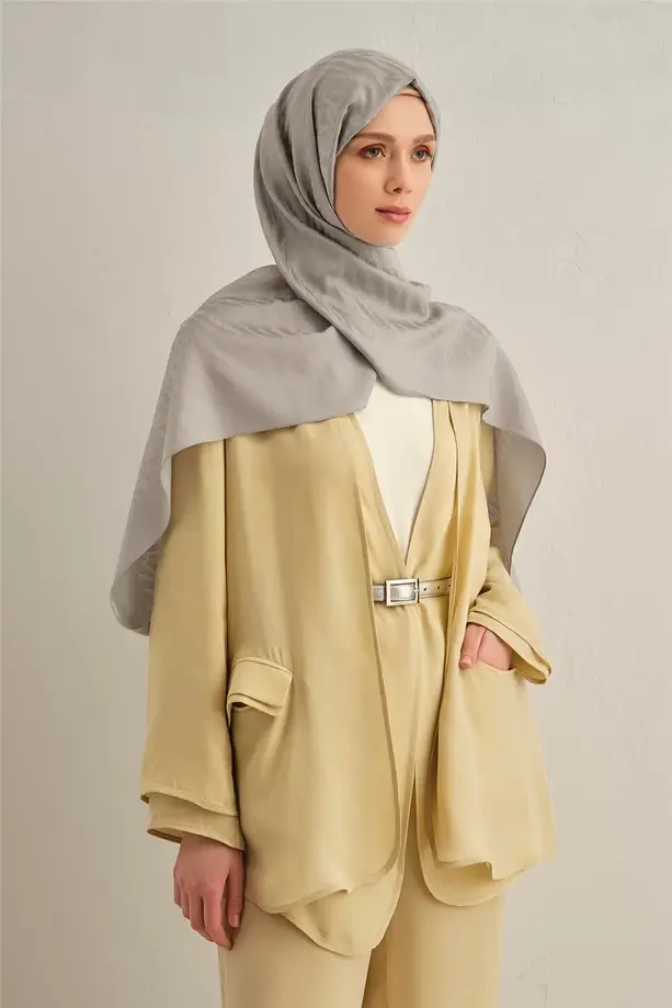 Armine Pamora Zebra Desen Şal 1 Gri 20