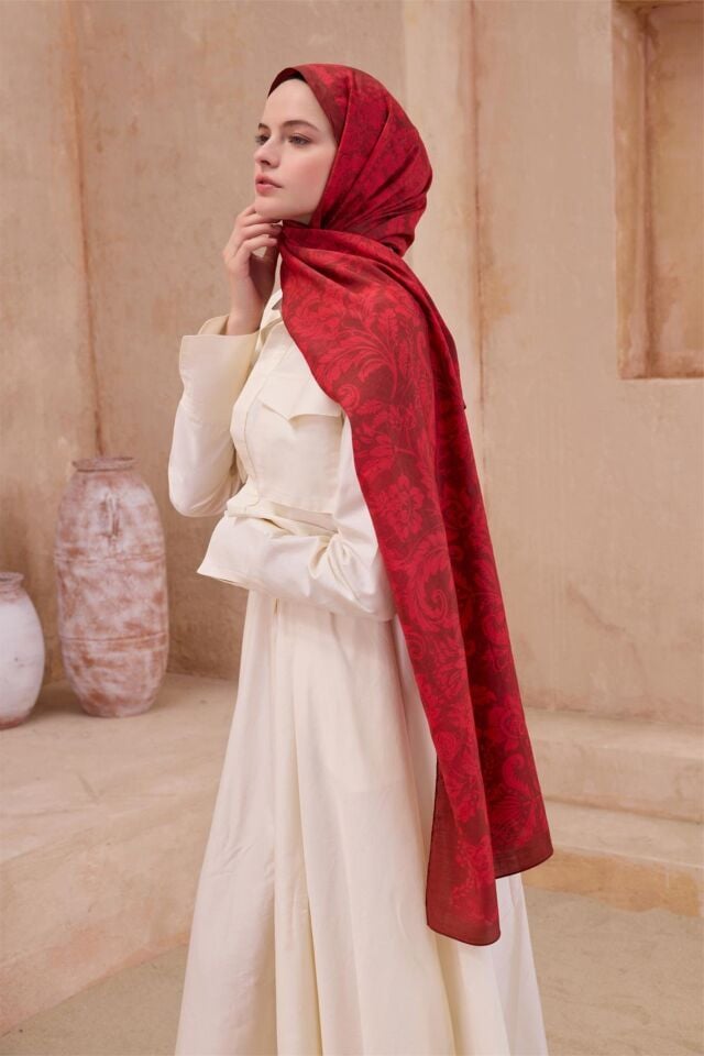 Belli Fresh Modal Şal 4-Kırmızı