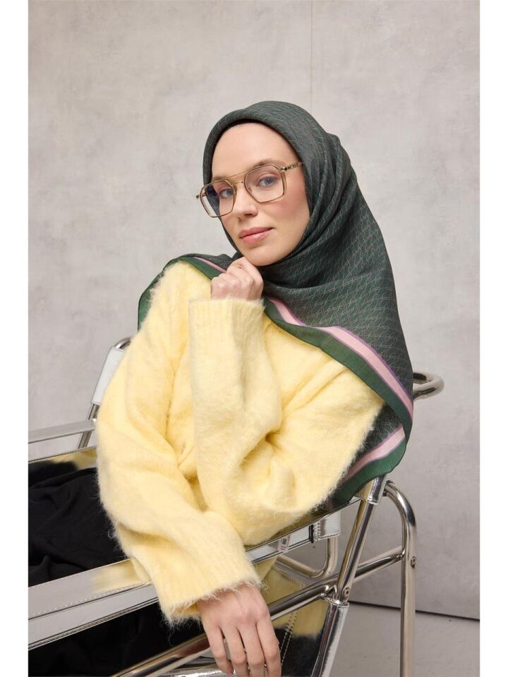 Silk Home Aura Eşarp Zincir Desen