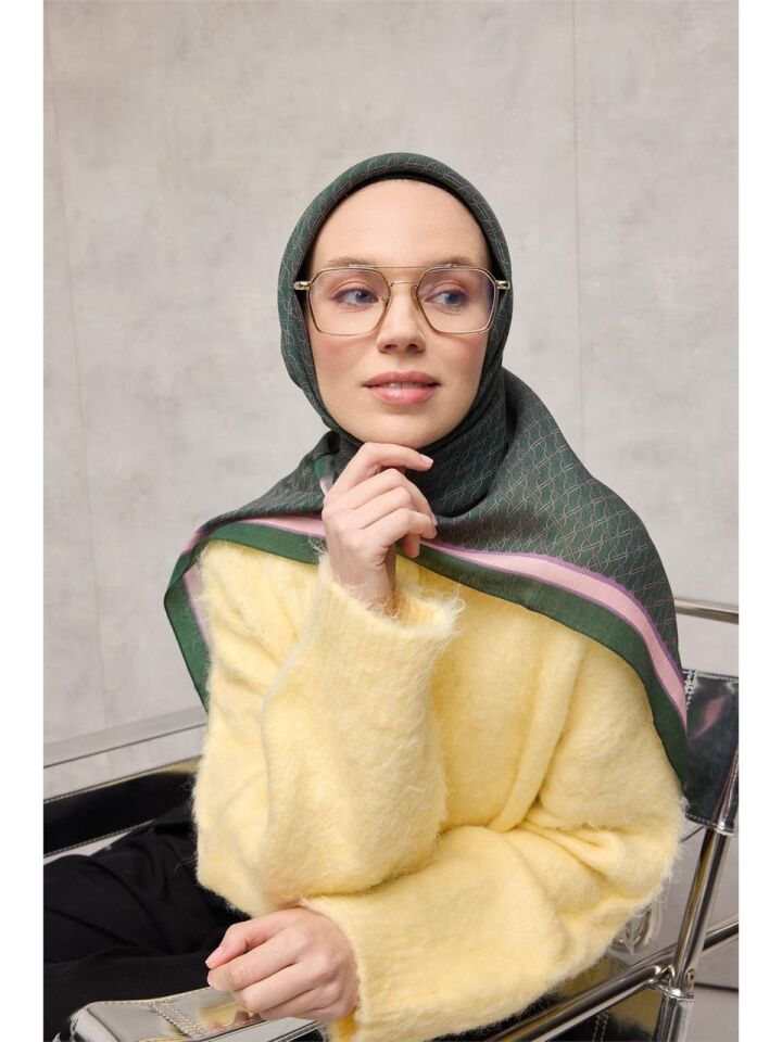 Silk Home Aura Eşarp Zincir Desen