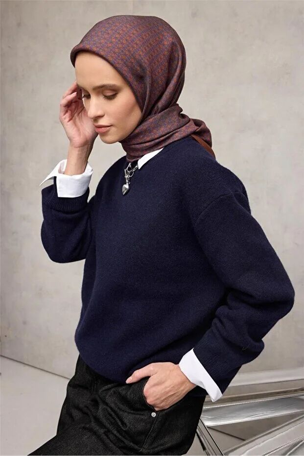 Silk Home Aura Eşarp Zincir Desen