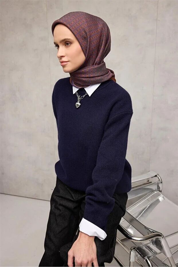 Silk Home Aura Eşarp Zincir Desen