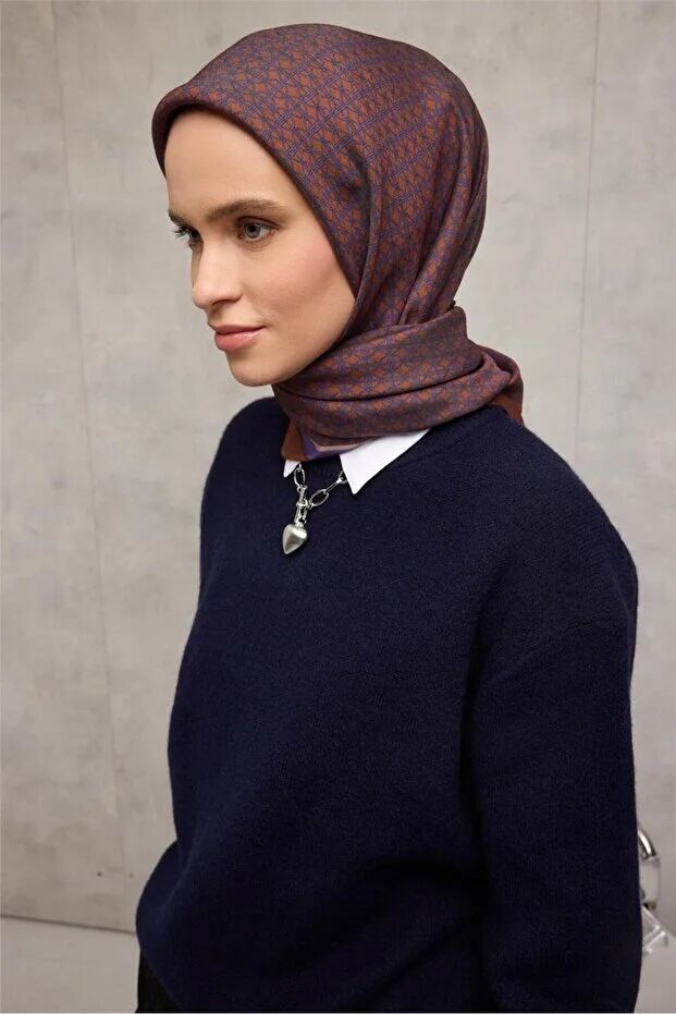 Silk Home Aura Eşarp Zincir Desen