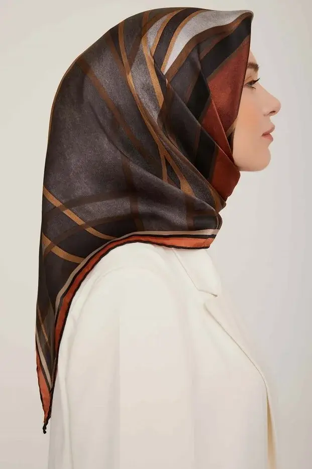 Armine Nostalji Twill İpek Eşarp 8843-06
