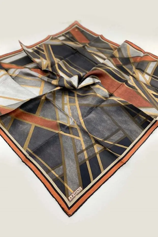Armine Nostalji Twill İpek Eşarp 8843-06